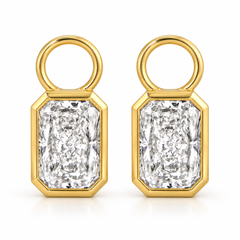 Lab Diamond Bezel Earring Charm