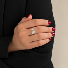 2 CT Two-Stone Lab Diamond Wavy Ring