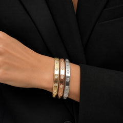 Clip On Diamond Bangle