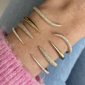Curved Pave Claw Bangle