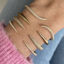 Load image into Gallery viewer, Thin Pave Claw Bangle
