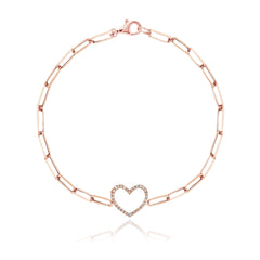 Cutout Pave Heart Bracelet