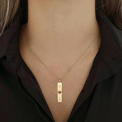 Cutout Personalized Pave Plate Charm