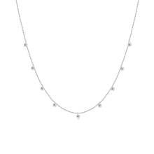Load image into Gallery viewer, Dangling Diamond Bezels Ball Necklace

