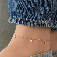 Load image into Gallery viewer, Dangling Stars Anklet
