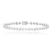 Load image into Gallery viewer, Diagonal Multi Shape Diamond Tennis Bracelet
