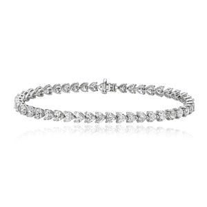 Heart Diamond Tennis Bracelet