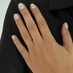 Diamond Initial Ring