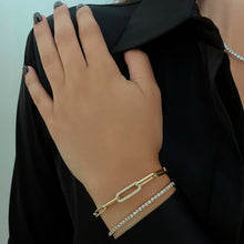 Load image into Gallery viewer, Diamond Link Paperclip Bracelet
