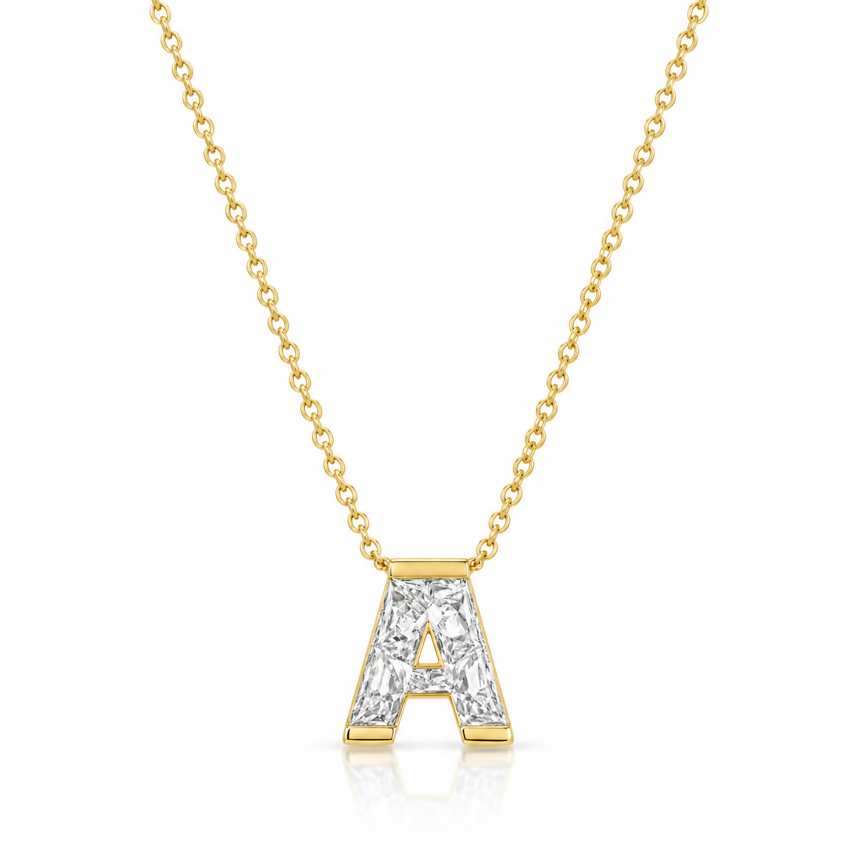 Initial Lab Diamond Necklace
