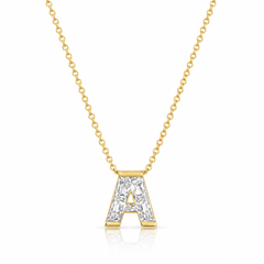 Initial Lab Diamond Necklace