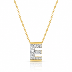 Initial Lab Diamond Necklace
