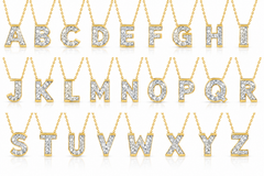 Initial Lab Diamond Necklace