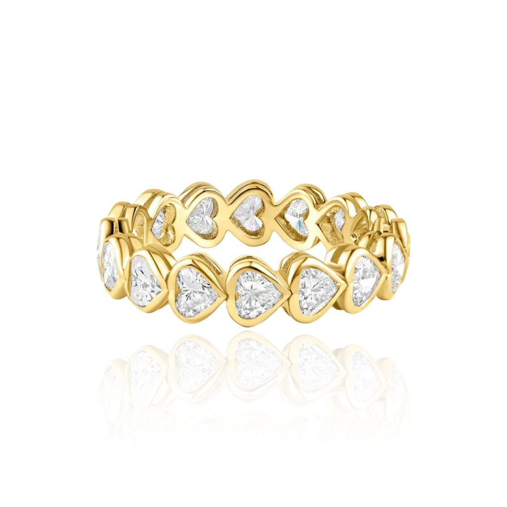 Heart Bezel Diamond Eternity Ring