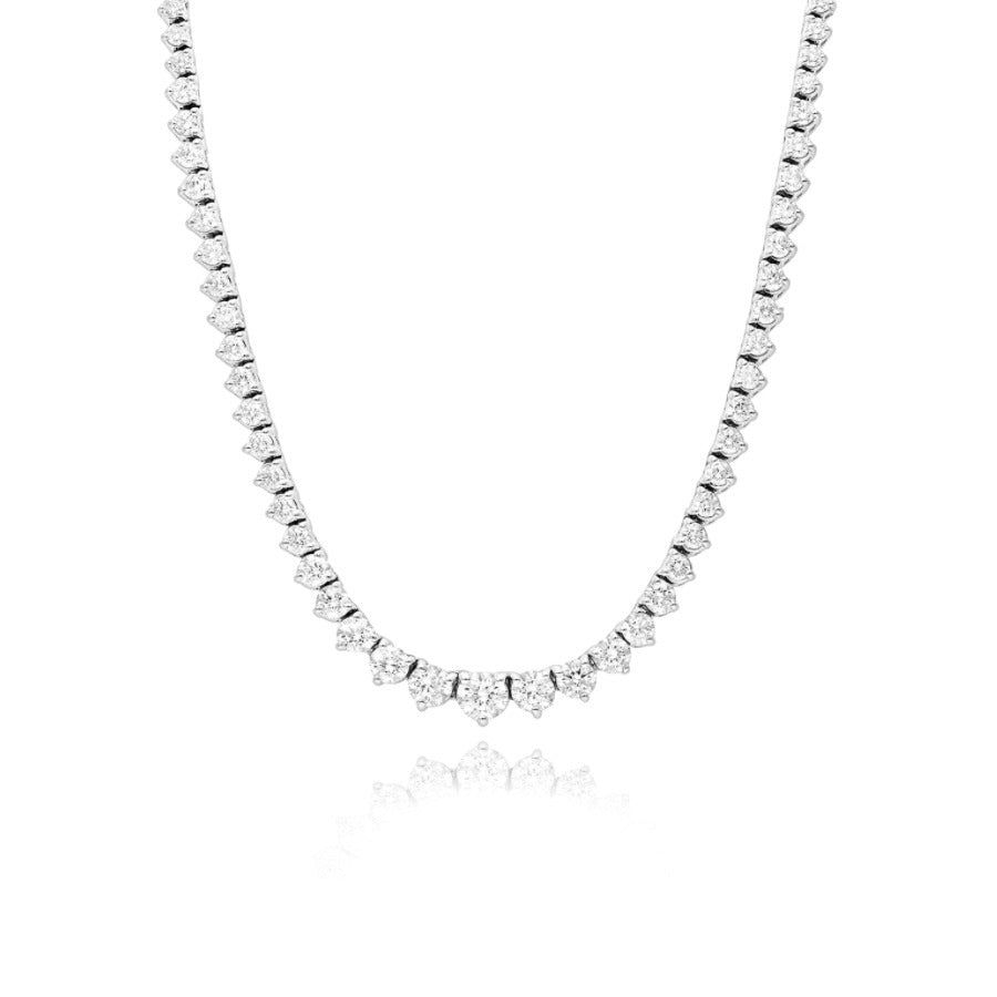 Graduated Lab Diamond Tennis Necklace