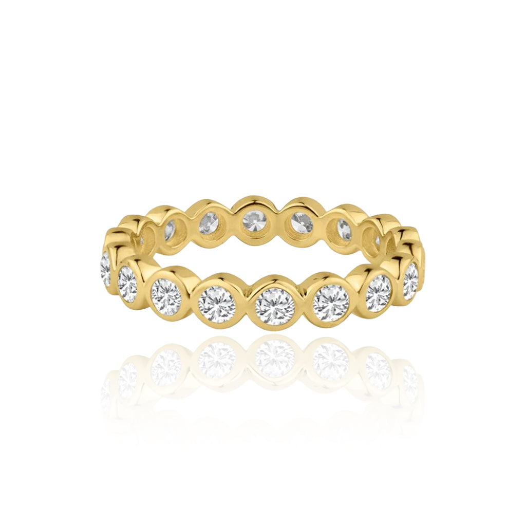 Diamond Round Bezel Diamond Eternity Ring