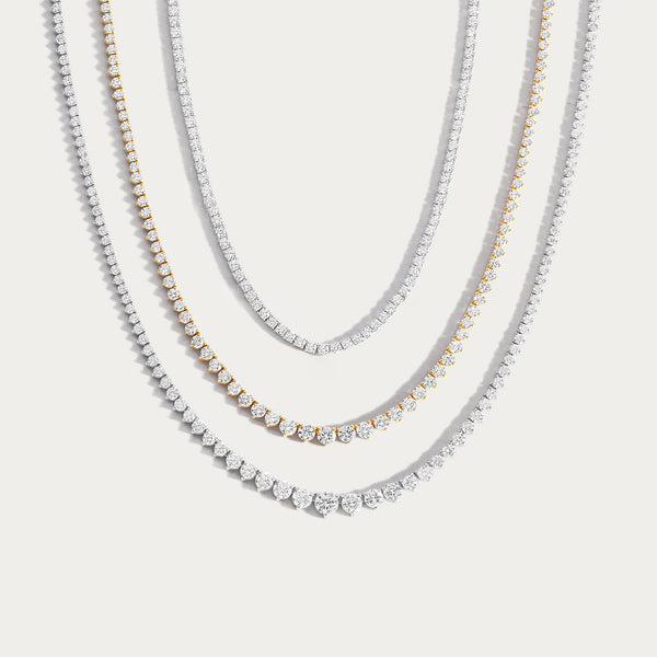 Lab Tennis Necklace