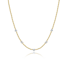 Load image into Gallery viewer, Three Multi Shape Solitaire Diamond Necklace
