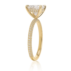 Dome Pave Diamond Engagement Ring