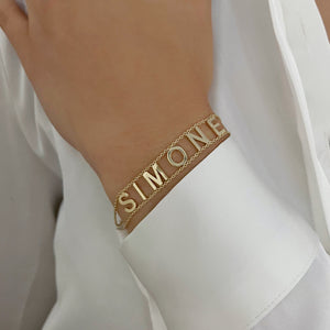 Double Chain Gold Name Bracelet