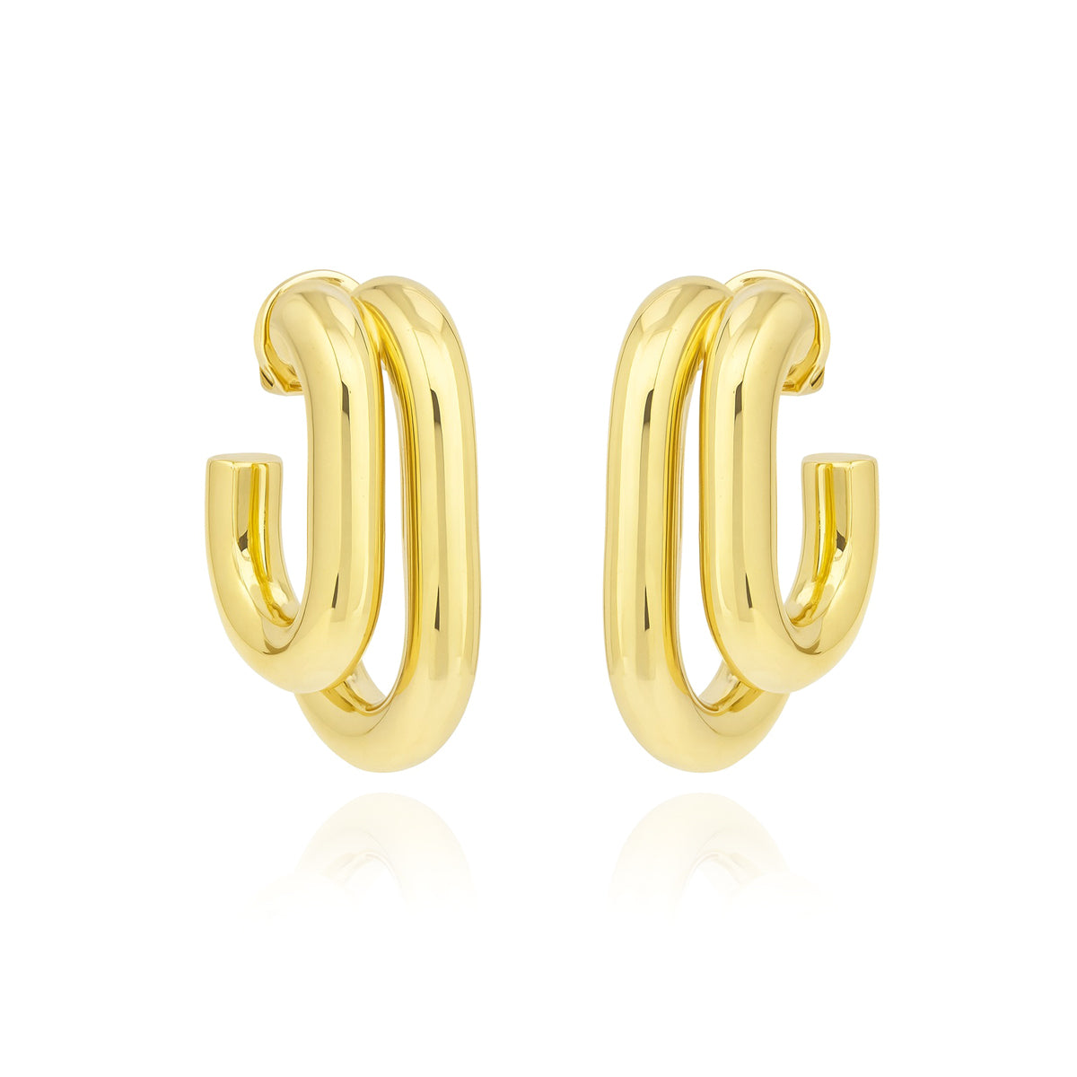 Double Gold Hoops