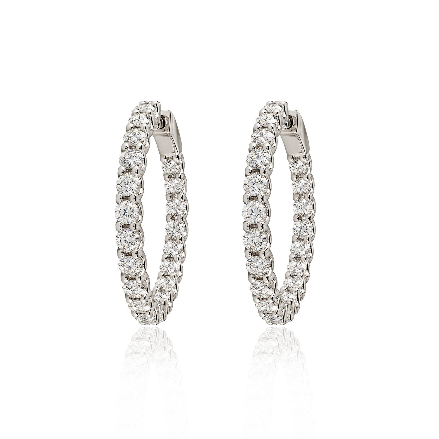 Double Lab Diamond Hoops