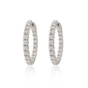 Double Lab Diamond Hoops