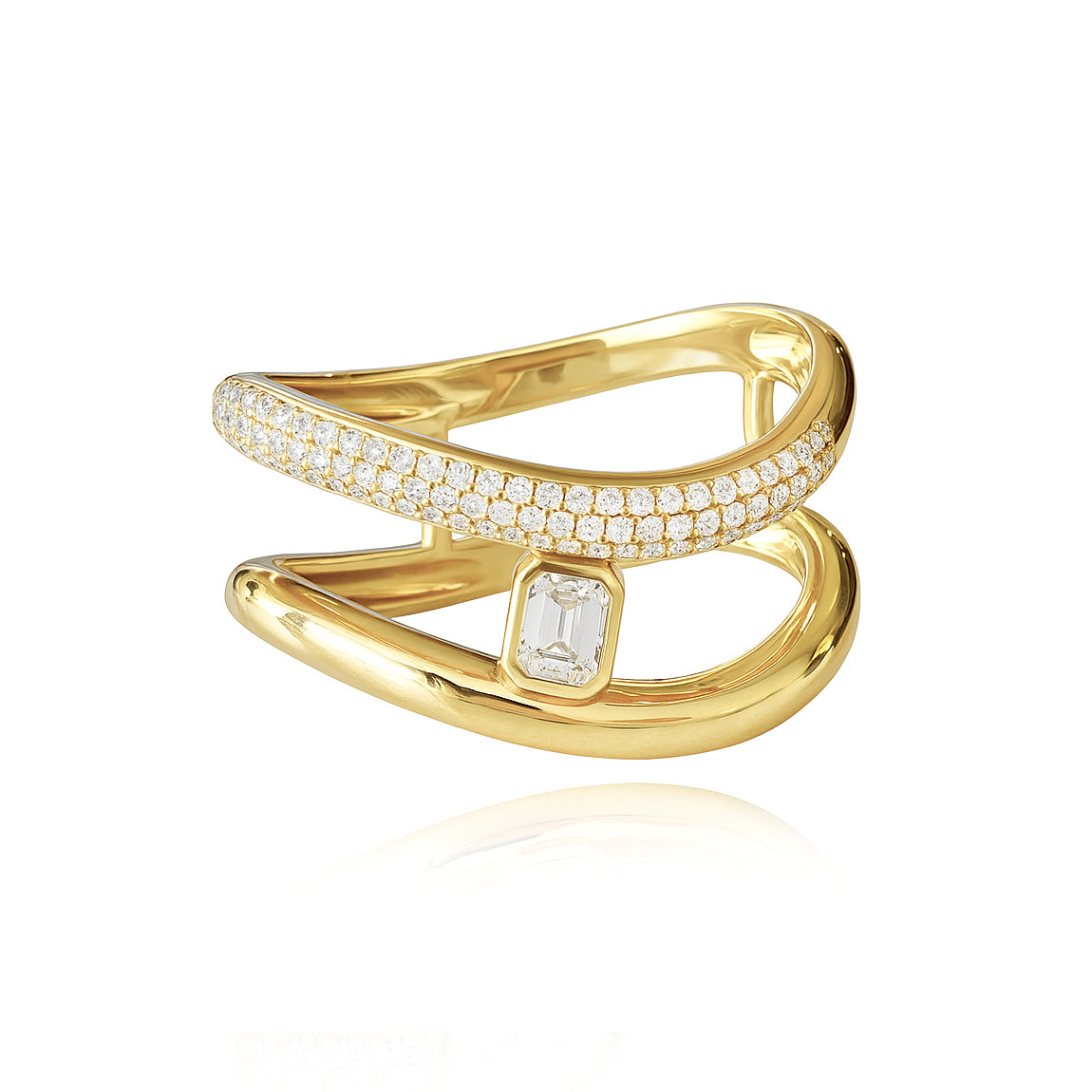 Double Row Solitaire Diamond Ring