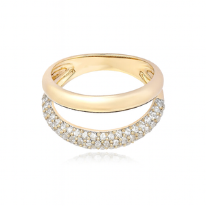 Pave Double Dome Ring