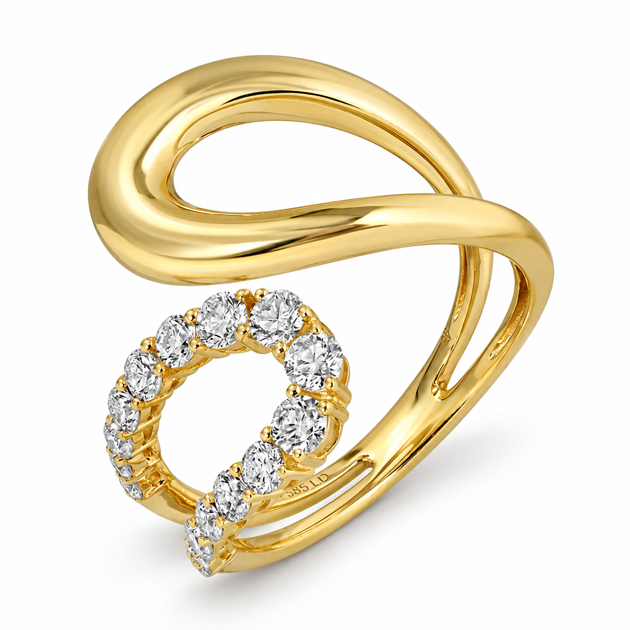 Double Loop Diamond Ring
