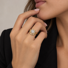 Double Wave Lab Diamond Ring