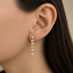 Downdrop Multi Shape Lab Diamond Earrings