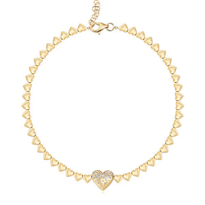 Golden Dripping Scattered Hearts Bracelet