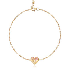 Dripping Scattered Heart Chain Bracelet
