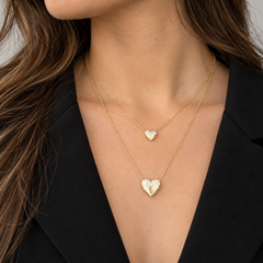 Dripping Scattered Heart Necklace