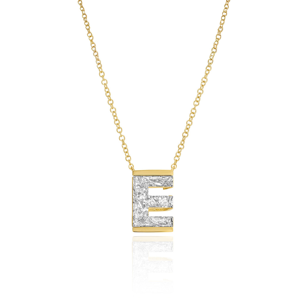 Initial Lab Diamond Necklace