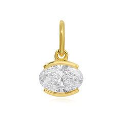 Half Bezel Lab Diamond Charm