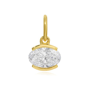 Half Bezel Lab Diamond Charm