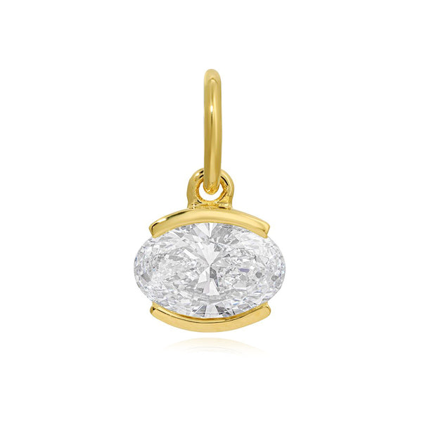 Half Bezel Lab Diamond Charm
