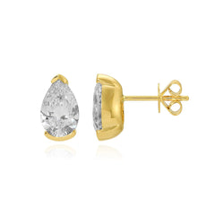 Half Bezel Lab Diamond Studs