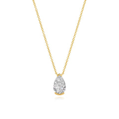 Half Bezel Lab Diamond Necklace