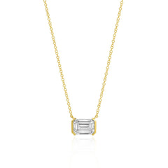 Half Bezel Lab Diamond Necklace