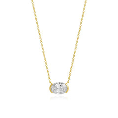 Half Bezel Lab Diamond Necklace