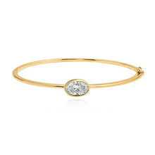 Load image into Gallery viewer, Solitaire Lab Diamond Gold Bangle
