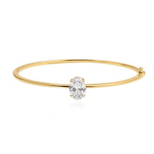 Load image into Gallery viewer, Solitaire Lab Diamond Gold Bangle

