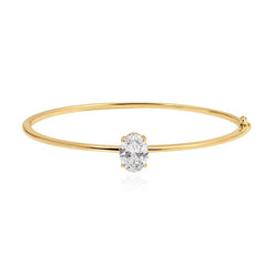 Solitaire Lab Diamond Gold Bangle