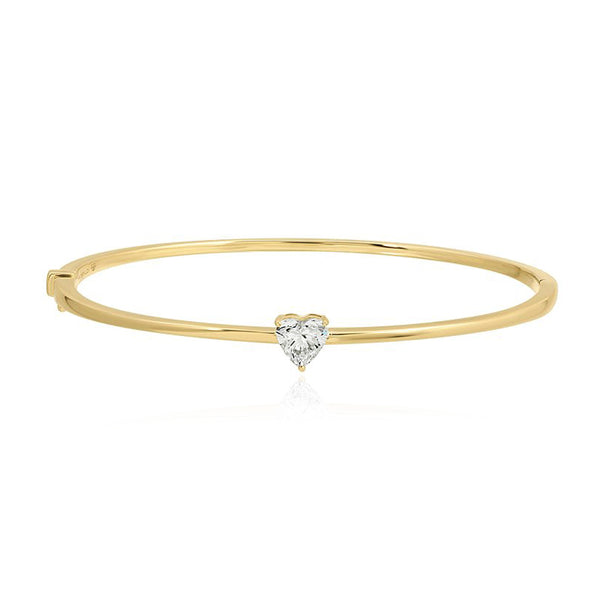 Solitaire Lab Diamond Gold Bangle