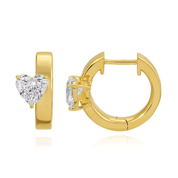 Side Lab Diamond Thick Hoops