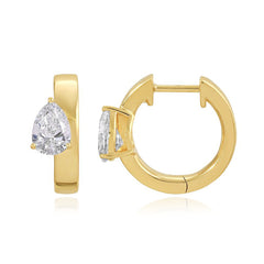 Side Lab Diamond Thick Hoops