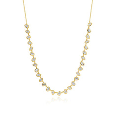 Spaced Multi Shape Lab Diamonds Necklace
